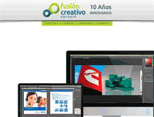 Tablet Screenshot of fusioncreativo.com